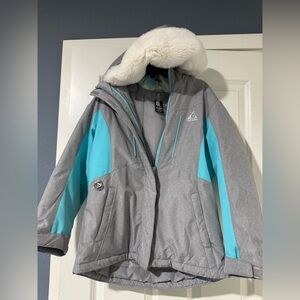 Gerry Weber Gray and Teal Kids Puffer Jacket